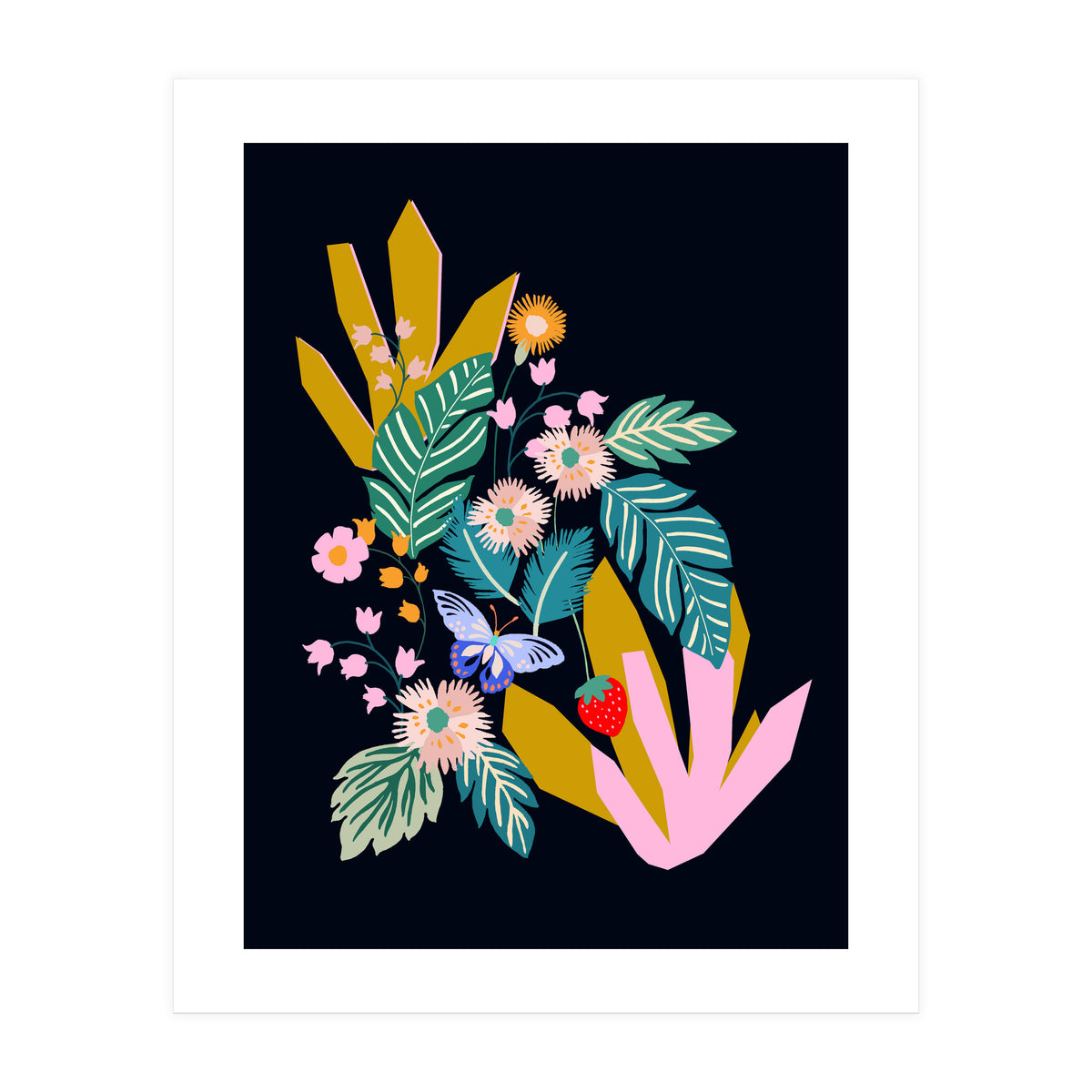 Flowers and leaves (Print Only)