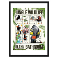 Jungle Wildlife in the Bathroom, funny toilet humour