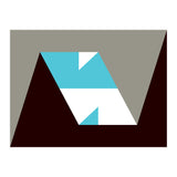 Geometric Shapes No. 48 - grey & blue (Print Only) thumbnail