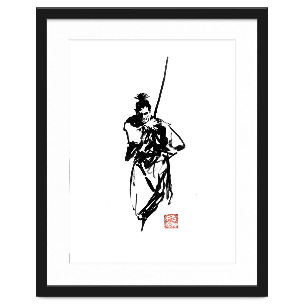 Samurai and sword