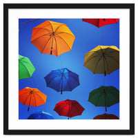 Rainbow umbrellas