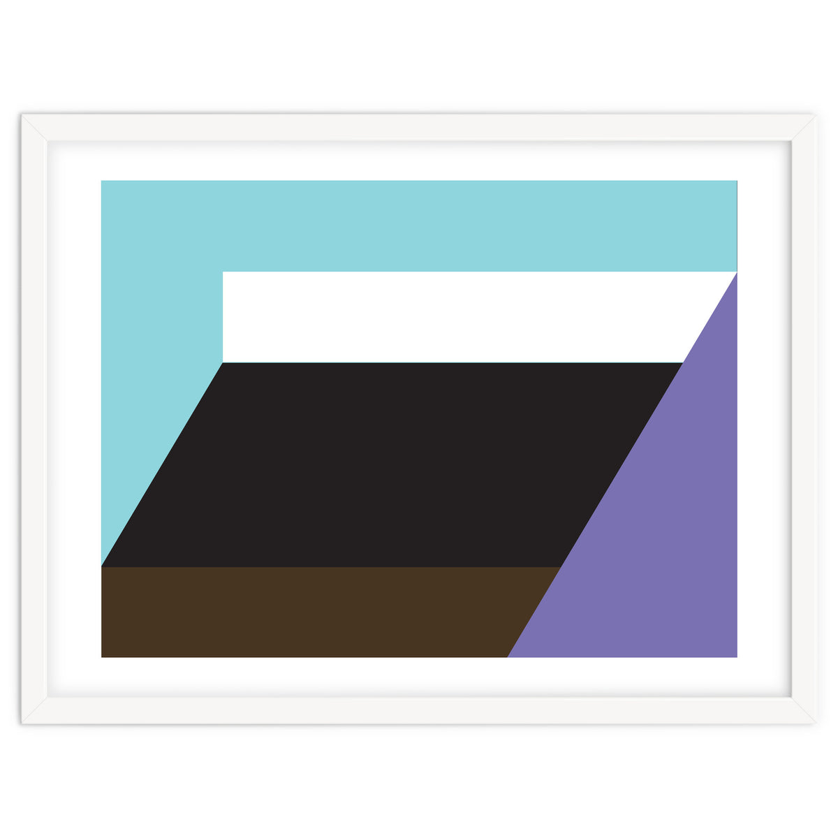 Geometric Shapes No. 34 - purple, blue & black