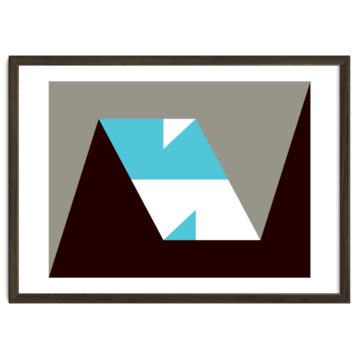 Geometric Shapes No. 48 - grey & blue