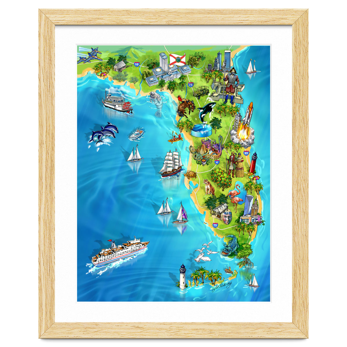 Florida Illustrated Map