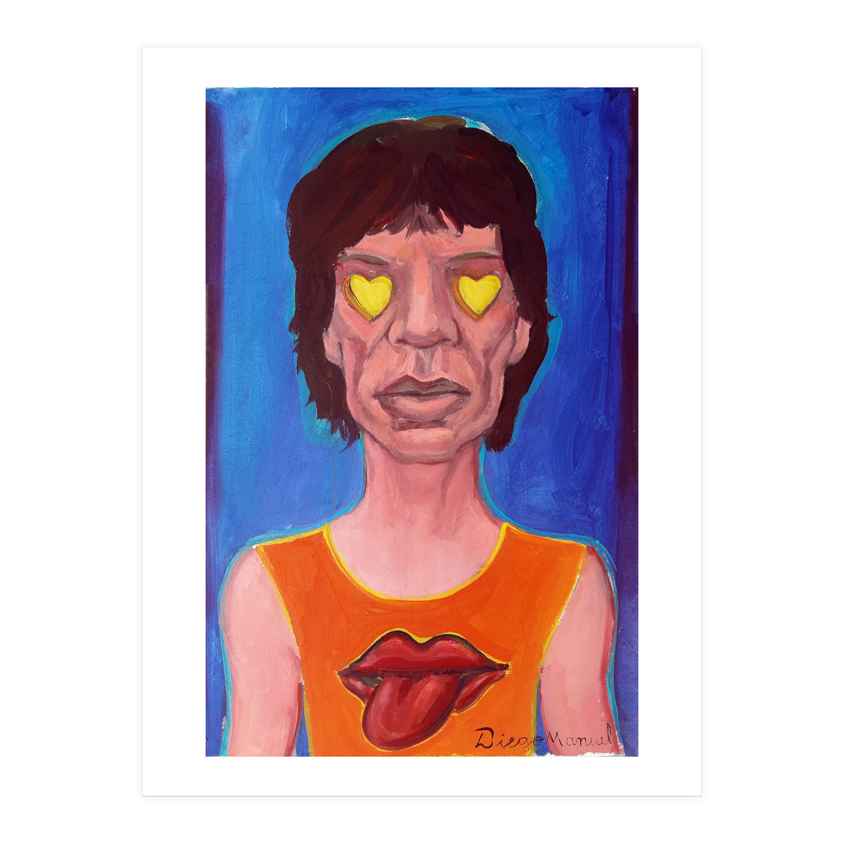 Mick and hearts (Print Only)