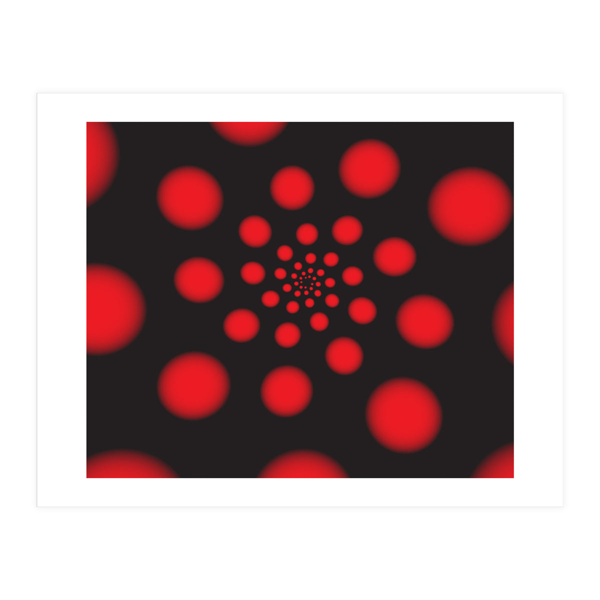 Red Spiral Dots (Print Only)