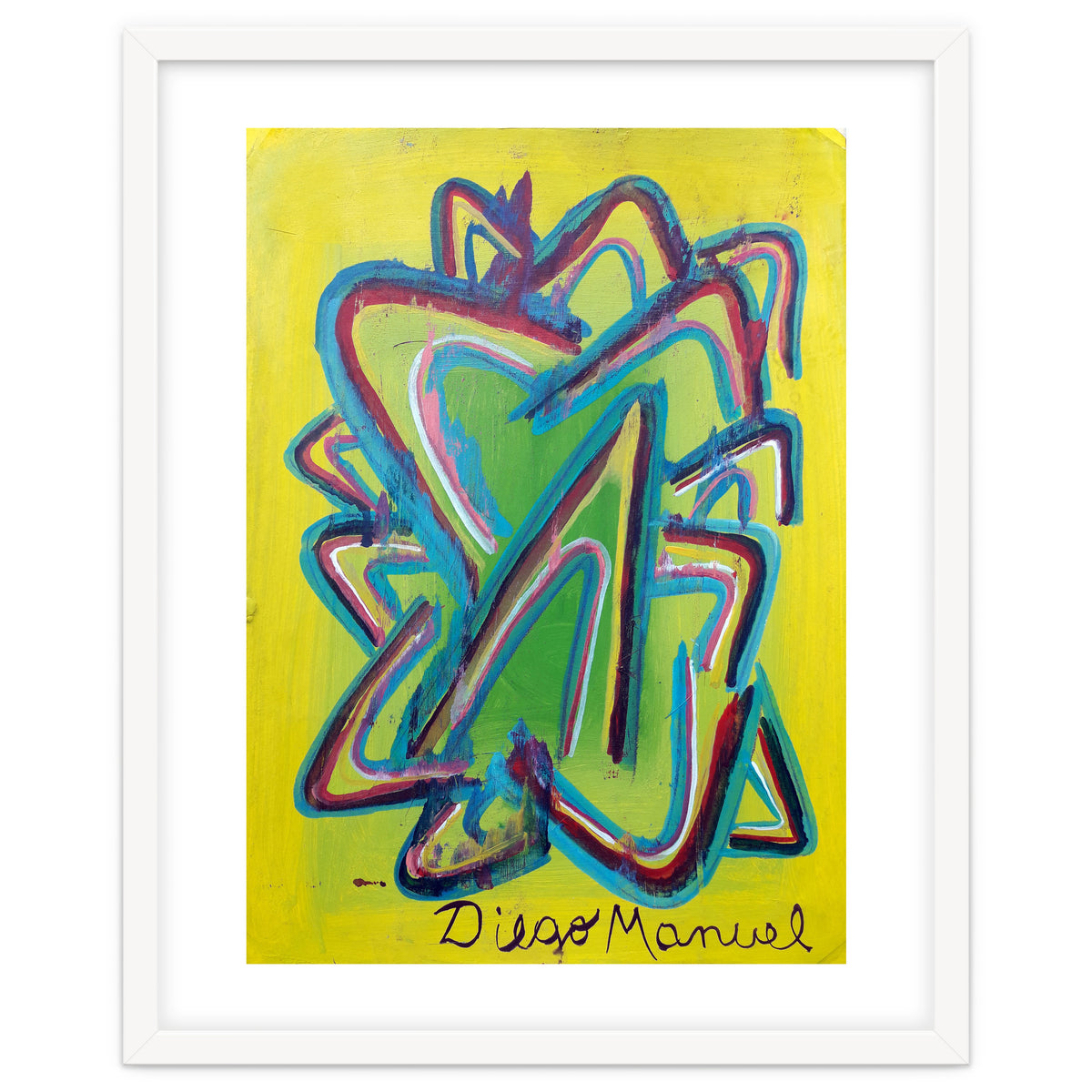 Forma Celeste Sobre Amarillo 2