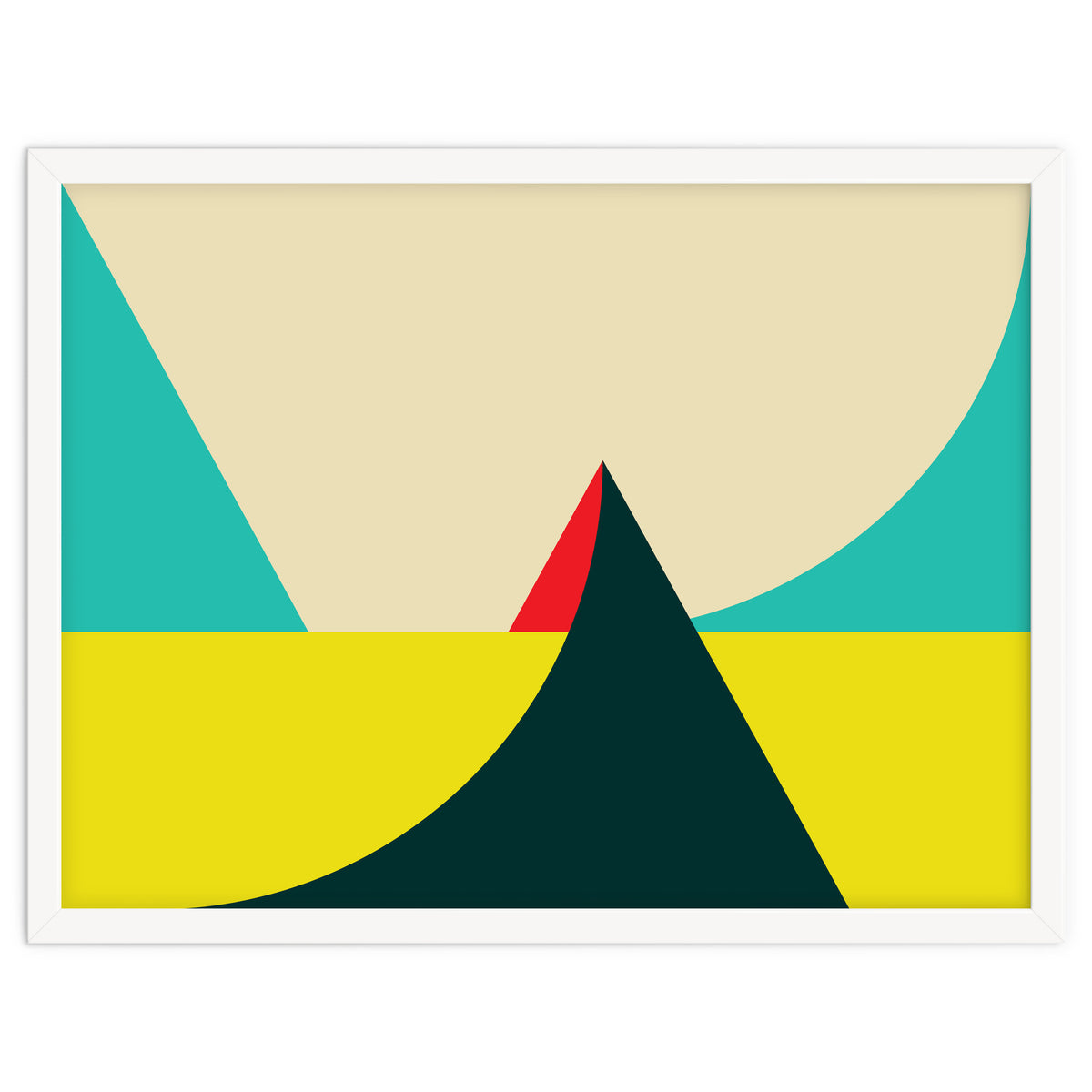 Geometric shapes No. 7 - yellow, turquoise, green & red