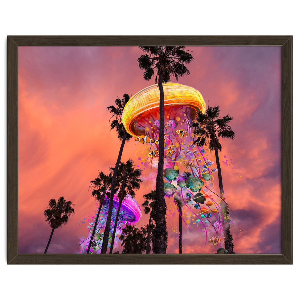 Electric Jellyfish in Palm Trees