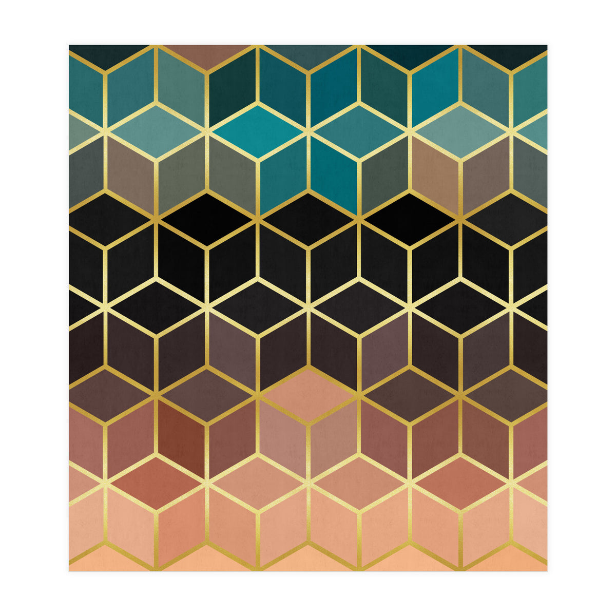 Colorful and golden pattern III (Print Only)