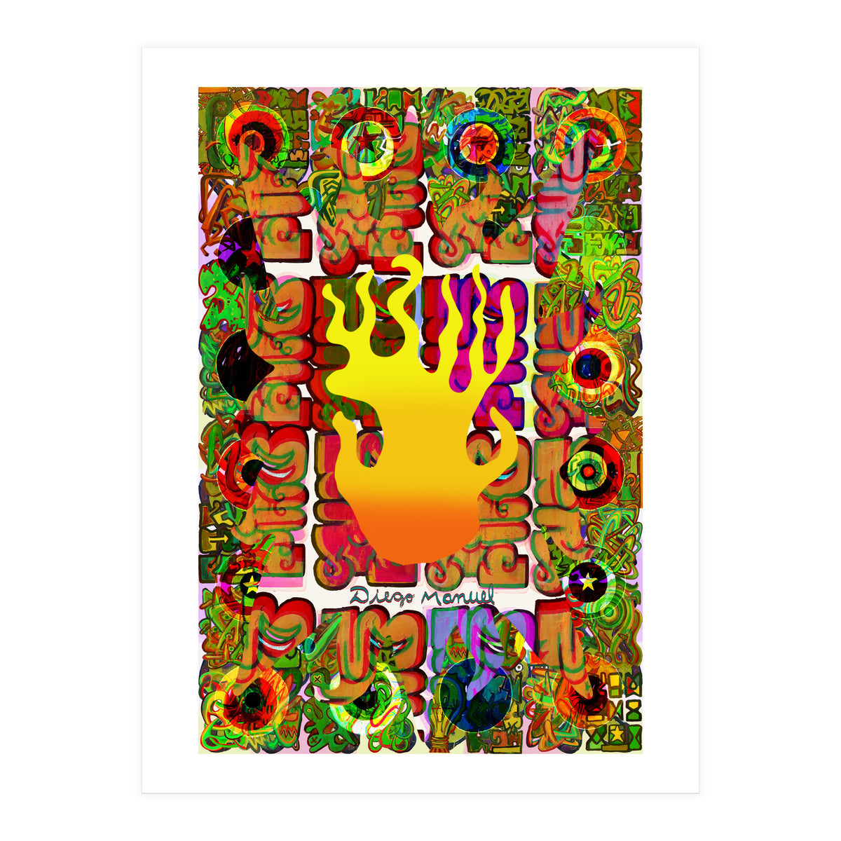 Fuego Y Graffiti 4 (Print Only)