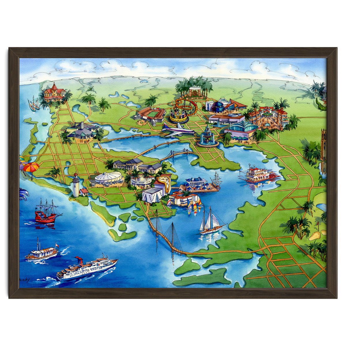 Tampa Bay Illustrated Map