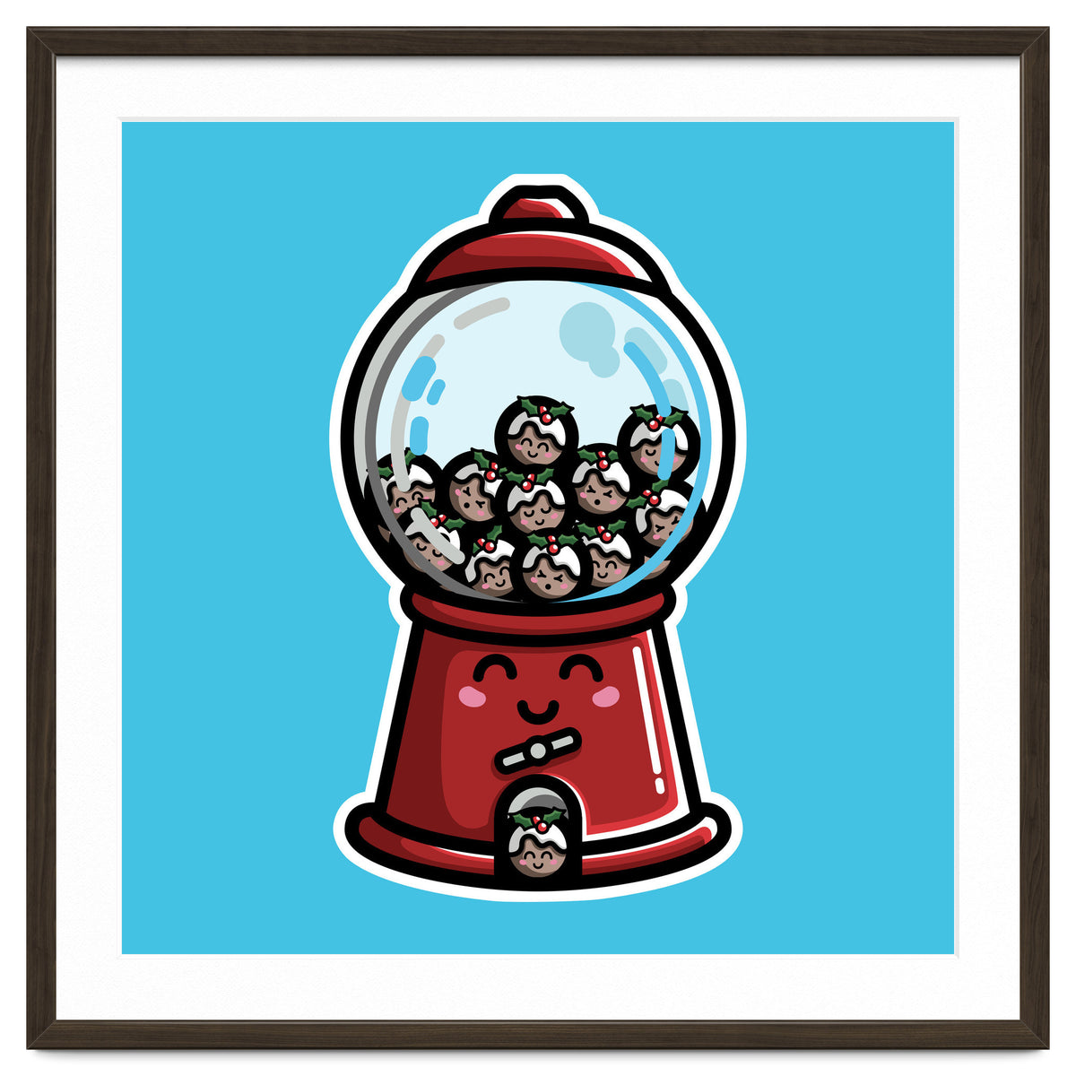 Kawaii Cute Christmas Pudding Gumball Machine