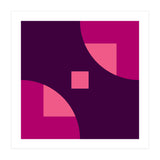 Geometric Shapes No. 1 - purple & pink squares (Print Only) thumbnail