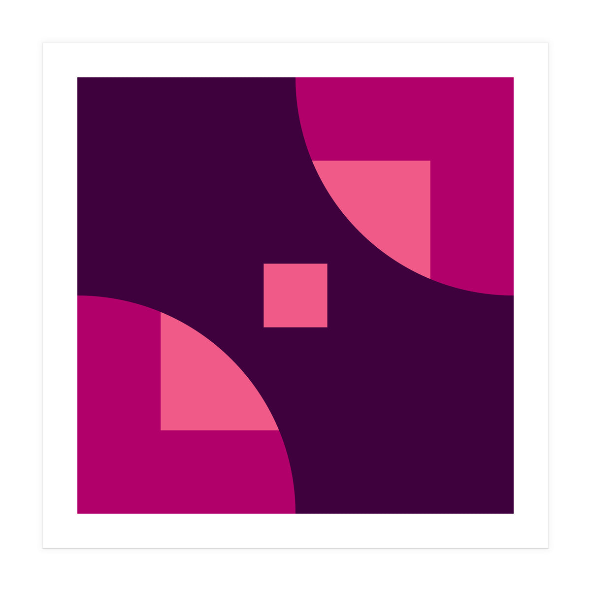 Geometric Shapes No. 1 - purple & pink squares (Print Only)