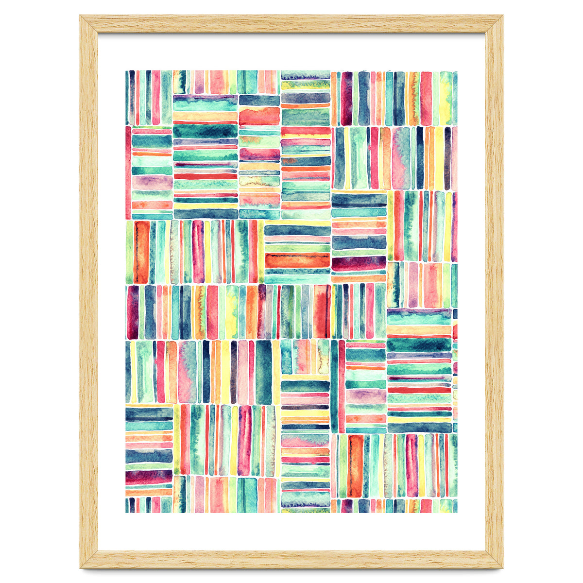 Retro Beach Chair Pastel Watercolor Stripes