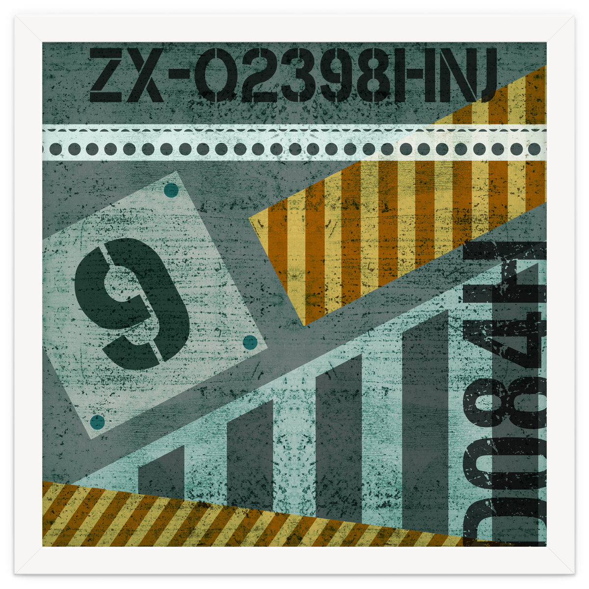 Abstract Industrial Slate And Stripes