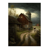 19th Century Farm Scene Oil Painting (Print Only) thumbnail
