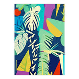 Tropical Wilderness, Abstract Botanical Jungle Plants, Pop of Color Eclectic Shapes Nature (Print Only) thumbnail