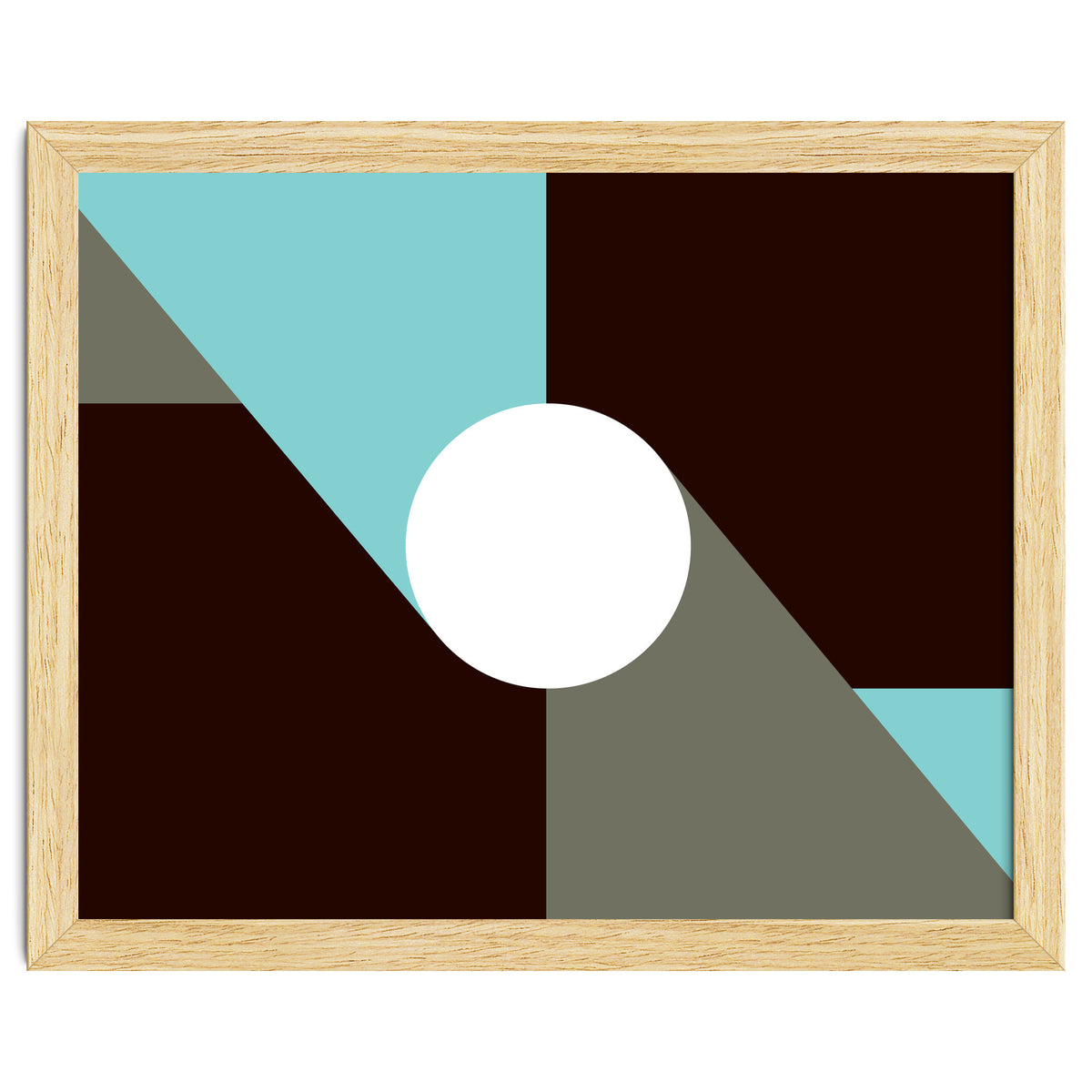 Geometric Shapes No. 29 - baby blue & grey