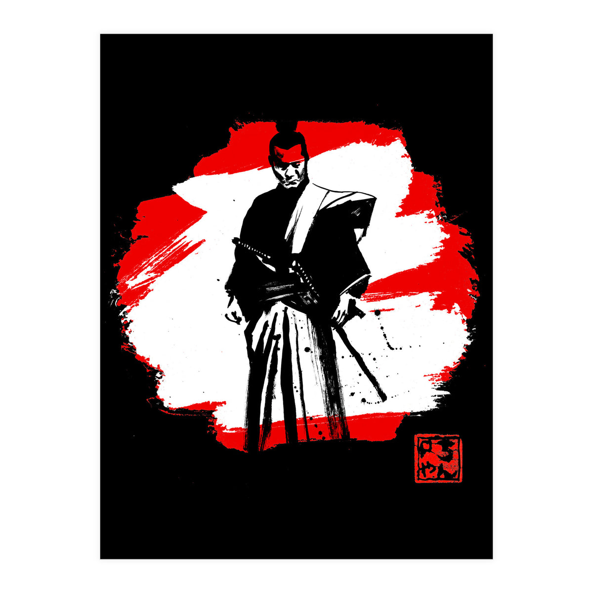 Samurai In Red 02 (Print Only)