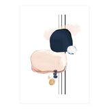 Abstract Study Blush and Navy Blue II (Print Only) thumbnail