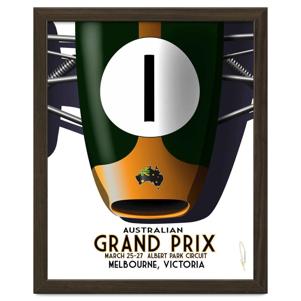 Australian Grand Prix Art Deco poster
