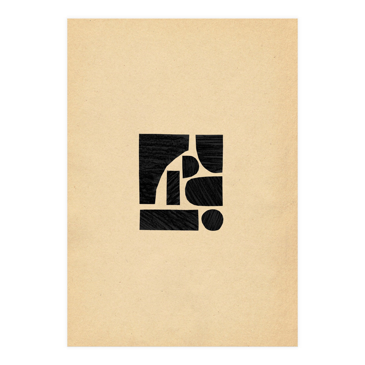 Minimalist black shapes (Print Only)