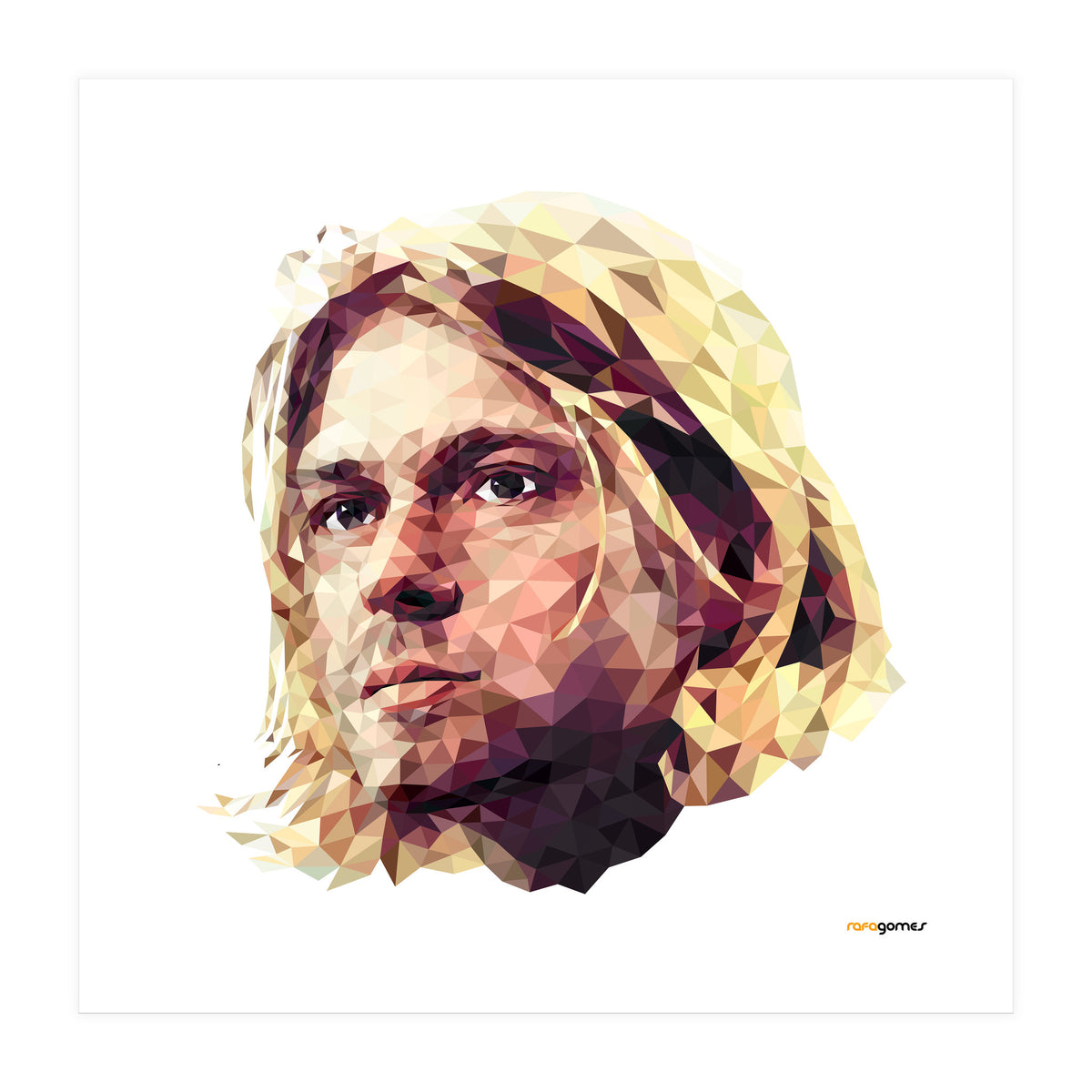 Kurt Cobain Low Poly (Print Only)