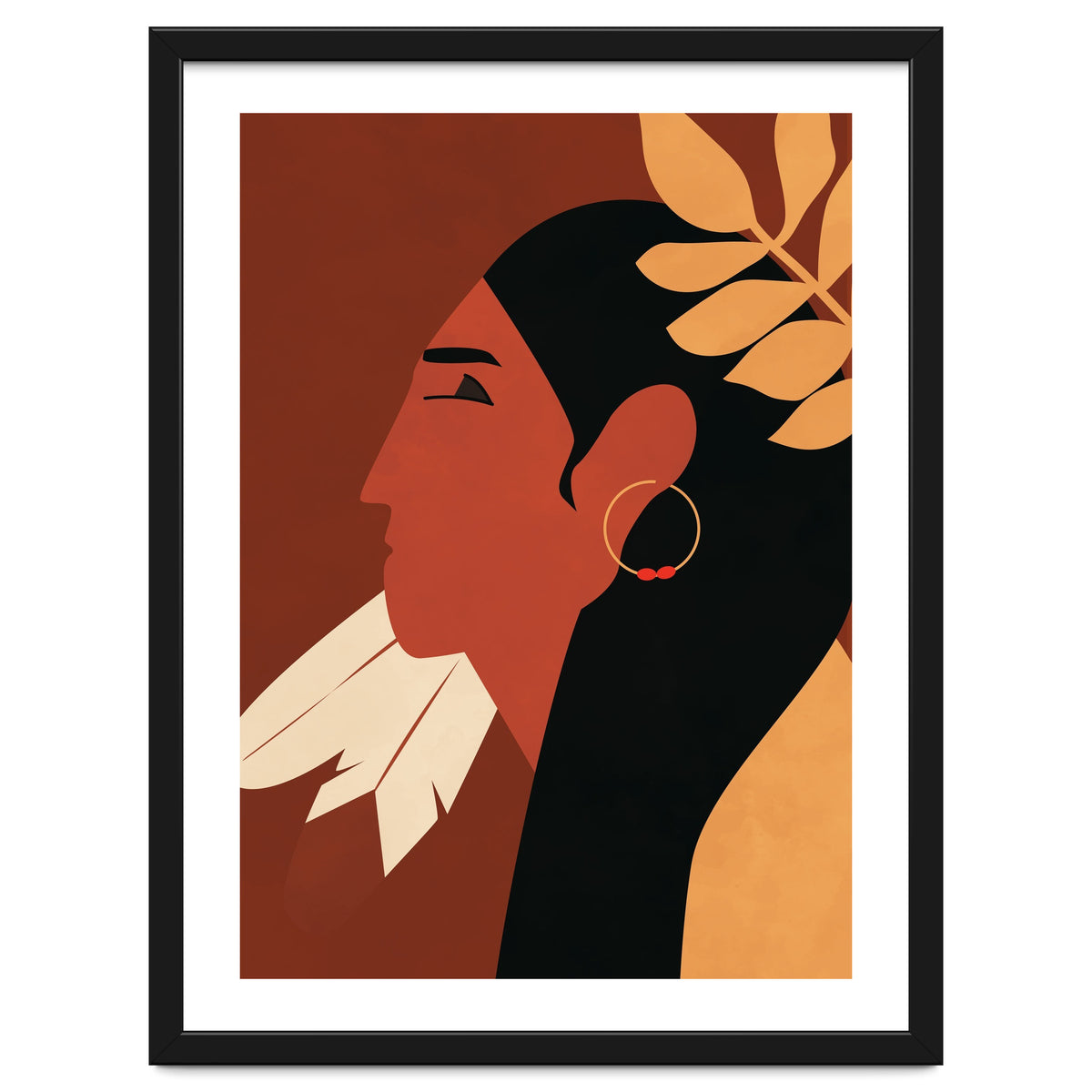 Boho Chic Woman Indian Fashion Print