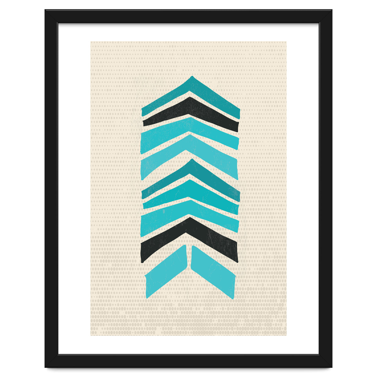 Retro Chevron Print Blue Variation