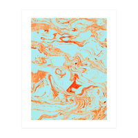 Flamingo + Sea Marble (Print Only)