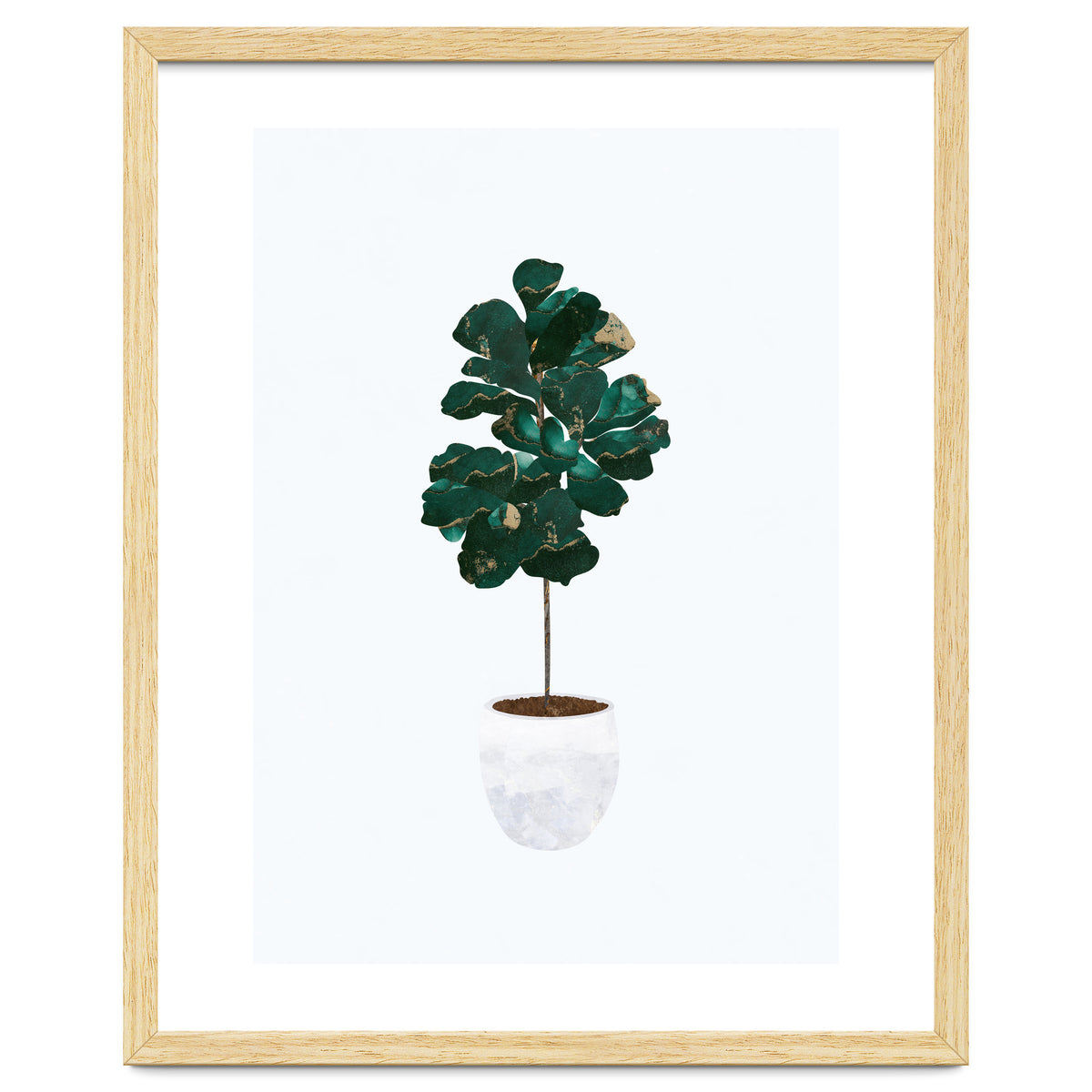 FIddle Leaf Fig gold and green