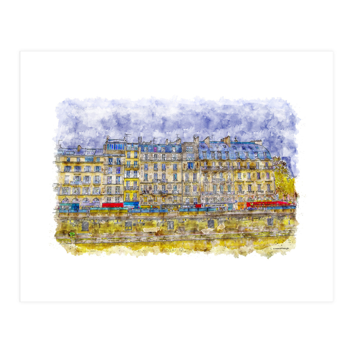 Rainy Paris (Print Only)