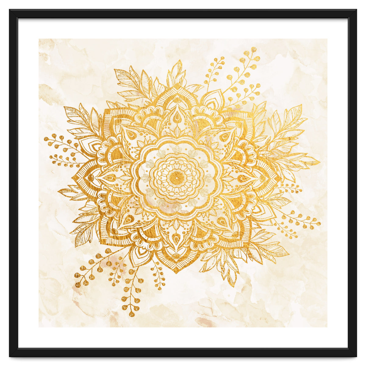 Queen Starring of Mandala-Gold Sunflower II