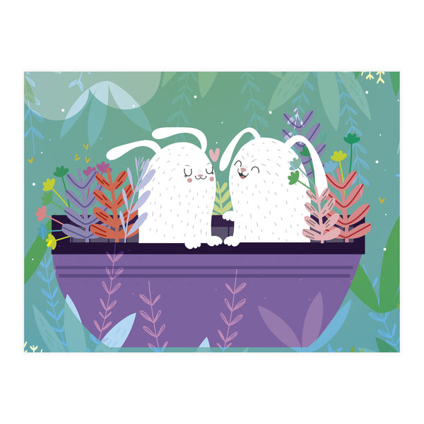 Rabbits in love (Print Only)