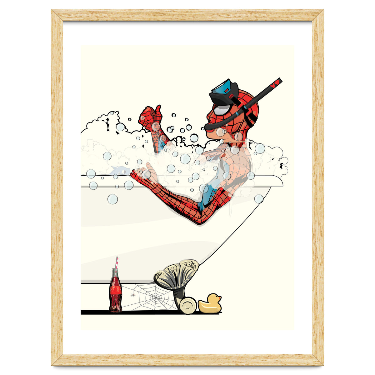 Spiderman in the Bath, funny Bathroom Humour