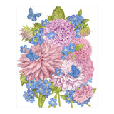 Pink Flowers and Butterflies (Print Only) thumbnail