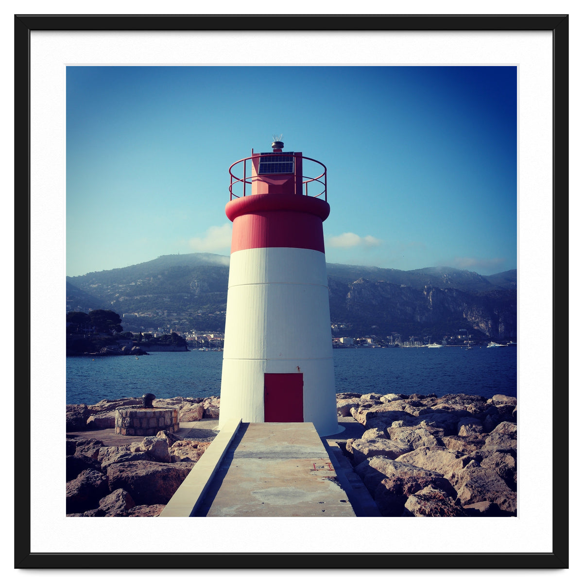 Red and white lighthouse