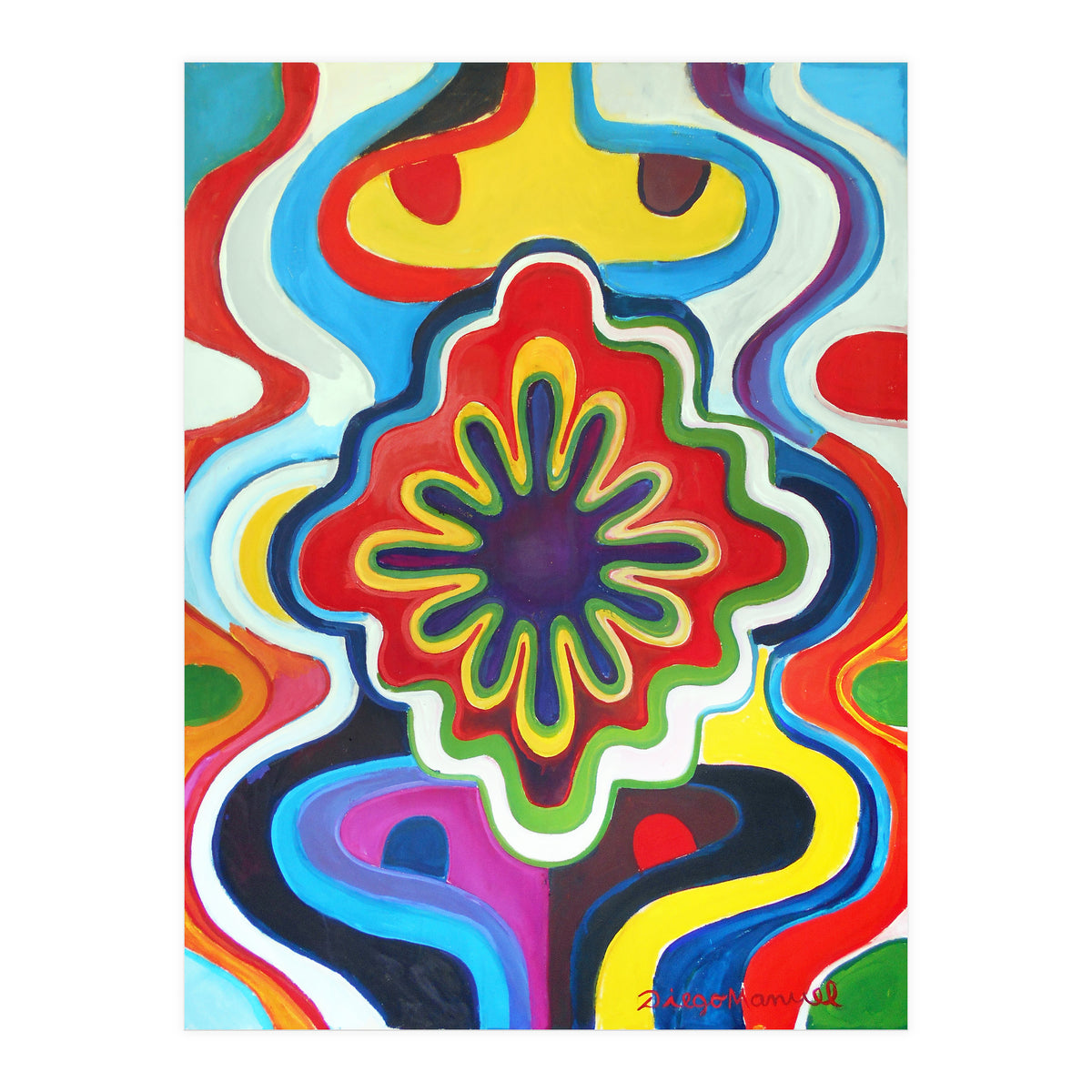 Graffiti Con Flor (Print Only)