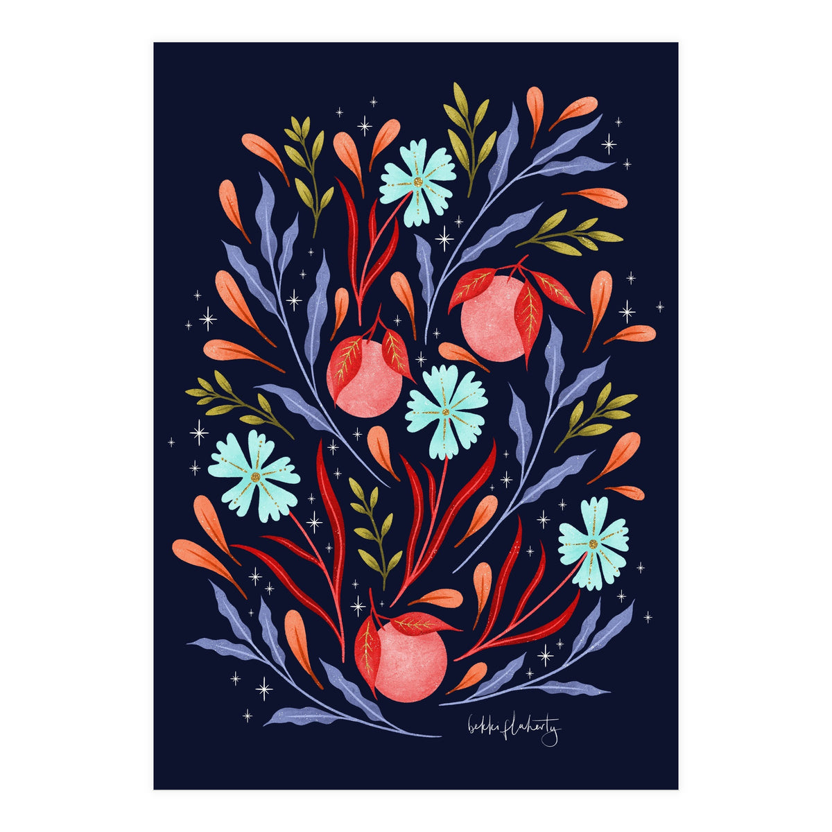 Wild Flowers and Oranges (Print Only)