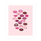 Lips Dark on Pink Background (Print Only) thumbnail
