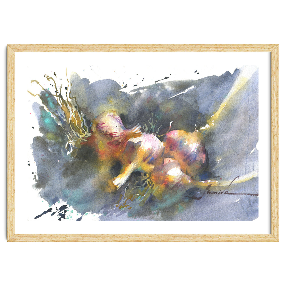 Still life painting watercolor