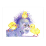 Purple Orangutan and Ducks (Print Only) thumbnail