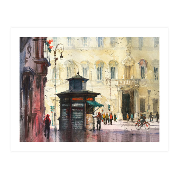 Newspaper Stall Rome (Print Only)