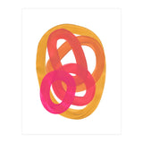 Warm Candy Colors Magenta Yellow Nesting Circles Ombre (Print Only) thumbnail