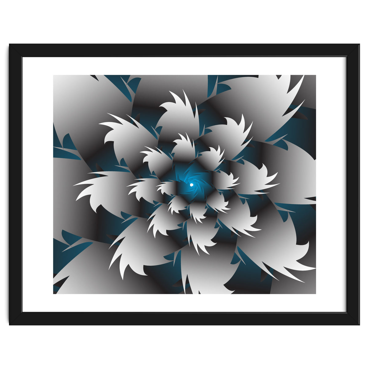 Seamless Blue 3D Floral