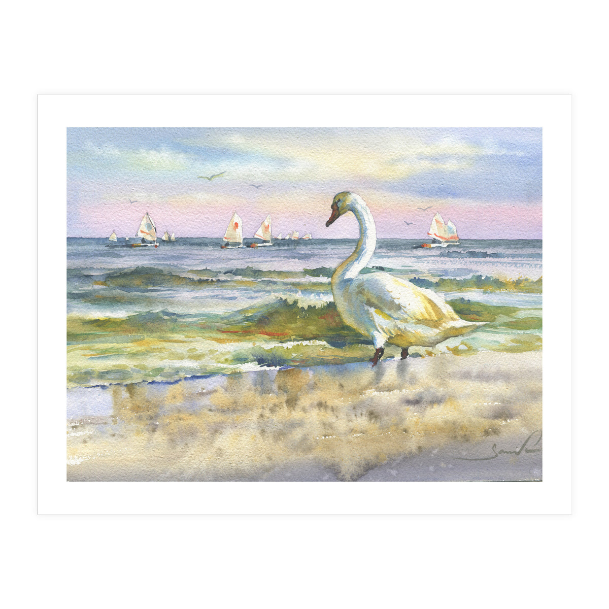 Sea and birds (Print Only)