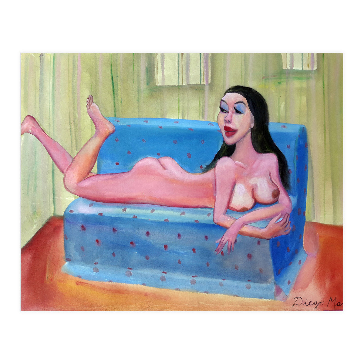 Chica En El Sofa (Print Only)