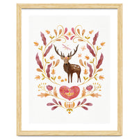 Floral Stag | Earthy Colours